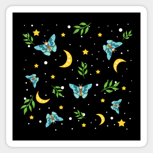 Moth & Moon Sticker